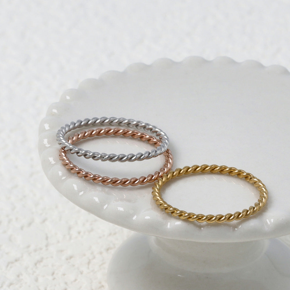 リング ステンレス ツイスト 3号 5号 11号 13号 指輪