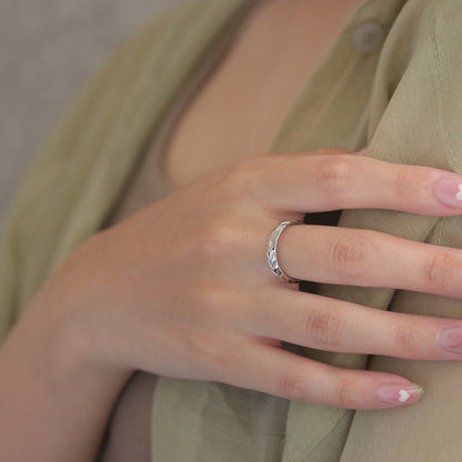 リング ステンレス リーフ風 9号 11号 13号 15号 指輪