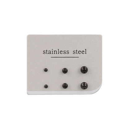 ピアス メタル ボール 6個セット ステンレスポスト スタッドピアス