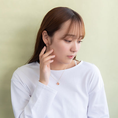 ピアス ニッケルフリー スマイル マーブル アクリル チタンポスト スタッドピアス