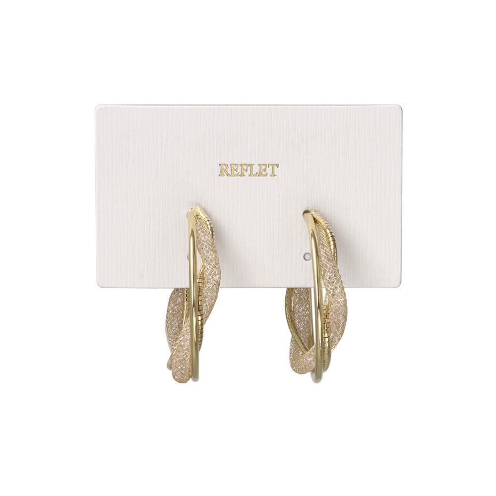 ピアス デコラティブ ツイスト メタル ステンレスポスト C型 スタッドピアス