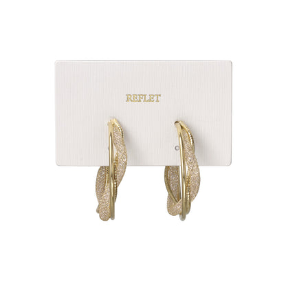 ピアス デコラティブ ツイスト メタル ステンレスポスト C型 スタッドピアス