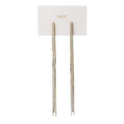 ピアス ニッケルフリー メタル ロング ミニ ストーン チェーン ステンレスポスト スタッドピアス