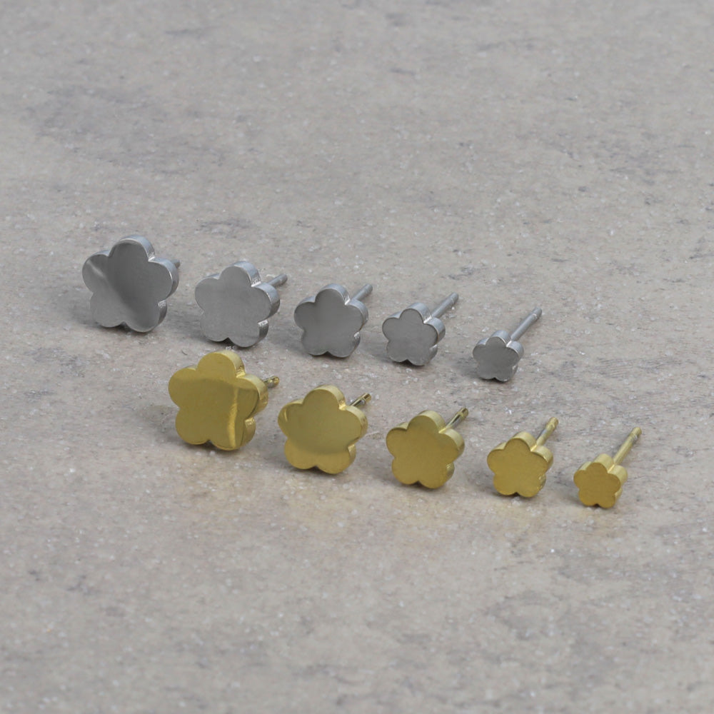 ピアス ステンレス フラワー 花 5個セット ステンレスポスト スタッドピアス