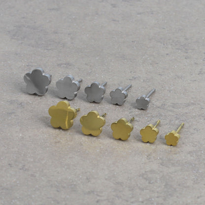 ピアス ステンレス フラワー 花 5個セット ステンレスポスト スタッドピアス