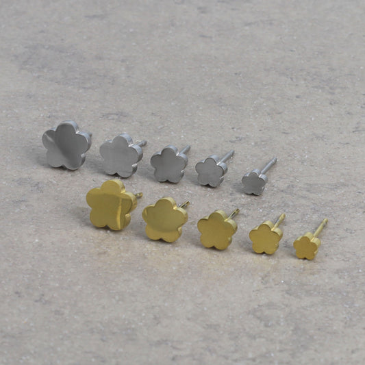 ピアス ステンレス フラワー 花 5個セット ステンレスポスト スタッドピアス