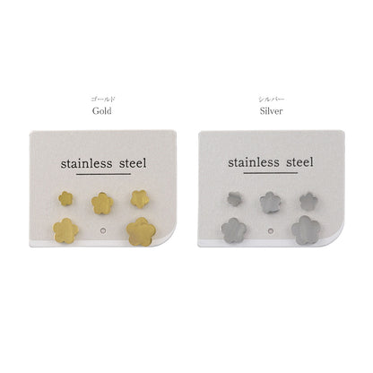 ピアス ステンレス フラワー 花 5個セット ステンレスポスト スタッドピアス
