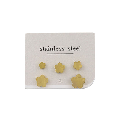 ピアス ステンレス フラワー 花 5個セット ステンレスポスト スタッドピアス