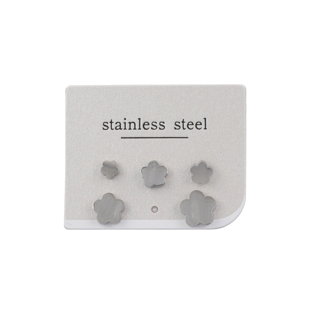 ピアス ステンレス フラワー 花 5個セット ステンレスポスト スタッドピアス