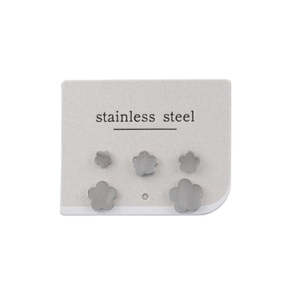 ピアス ステンレス フラワー 花 5個セット ステンレスポスト スタッドピアス