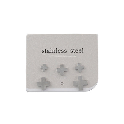 ピアス ステンレス クロス 5個セット ステンレスポスト スタッドピアス