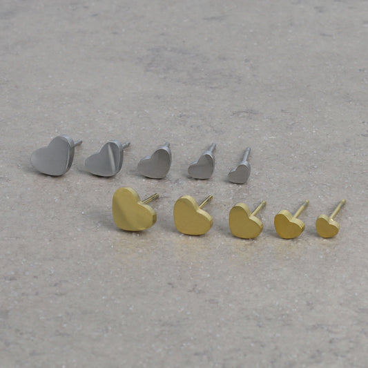 ピアス ステンレス ハート 5個セット ステンレスポスト スタッドピアス