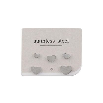 ピアス ステンレス ハート 5個セット ステンレスポスト スタッドピアス