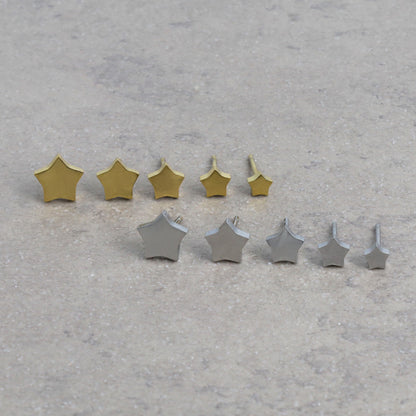 ピアス ステンレス スター 5個セット ステンレスポスト スタッドピアス