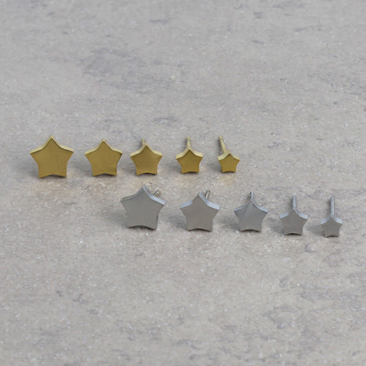 ピアス ステンレス スター 5個セット ステンレスポスト スタッドピアス