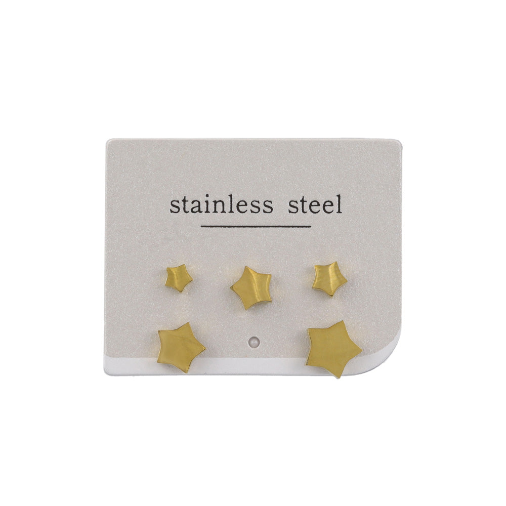 ピアス ステンレス スター 5個セット ステンレスポスト スタッドピアス
