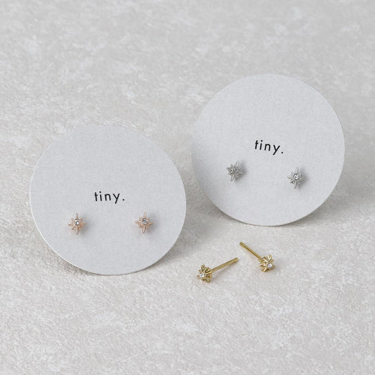 ピアス tiny. ニッケルフリー メタル スター 星 一等星 ストーン 小粒 スタッドピアス