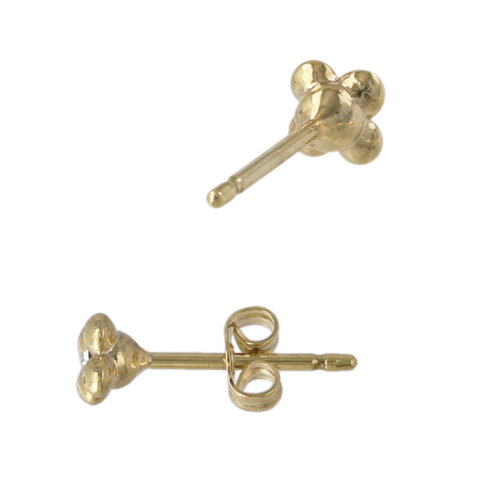 ピアス tiny. ニッケルフリー メタル フラワー 花 ストーン 小粒 スタッドピアス