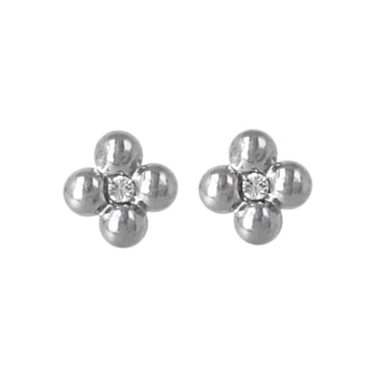 ピアス tiny. ニッケルフリー メタル フラワー 花 ストーン 小粒 スタッドピアス
