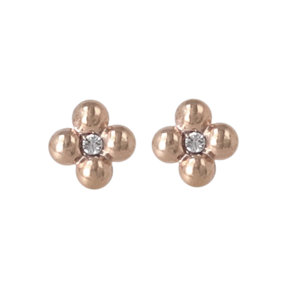 ピアス tiny. ニッケルフリー メタル フラワー 花 ストーン 小粒 スタッドピアス