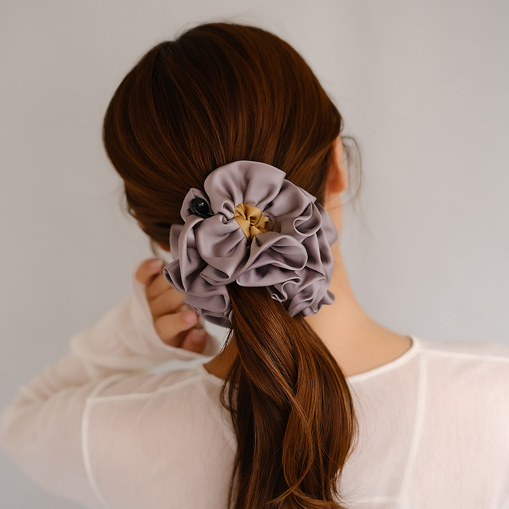 バナナクリップ ヘアクリップ バイカラー フリル ボリューム – OSEWAYA