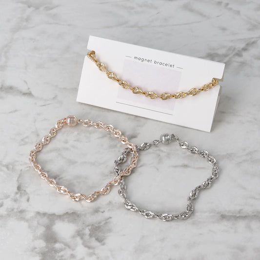 ブレスレット ニッケルフリー メタル リンクチェーン マグネットブレスレット