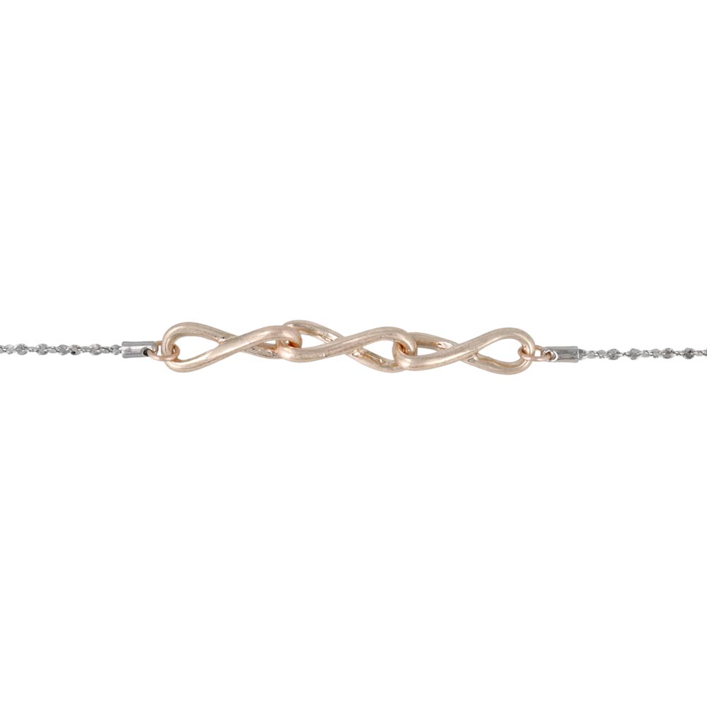 ブレスレット Combination Metal  ニッケルフリー メタル トリプル ∞ インフィニティー クロス スライドボール S字 ツイストチェーン チェーンブレスレット