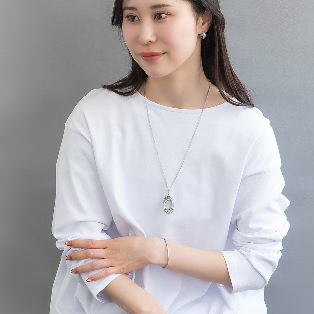 ブレスレット ニッケルフリー sable silver メタル フラット スリム ライン ハーフバングル