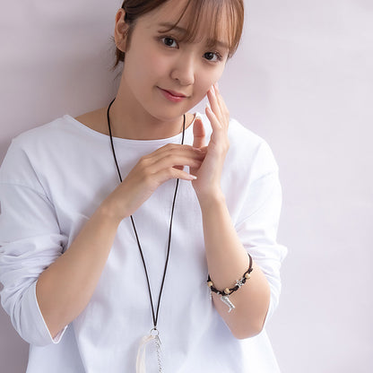 ブレスレット yura ウエスタンブーツ スター ステンレス ビーズ コード チェーンブレスレット
