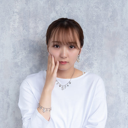 ブレスレット yura ニッケルフリー メタル リボン ユニコーン ハート クマ クロス スター マンテル オーバルボール チェーンブレスレット