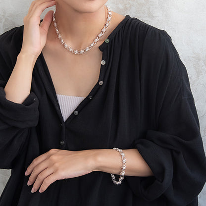 ブレスレット Awesome ニッケルフリー メタル サークル フラワー チェーンブレスレット