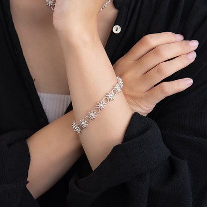 ブレスレット Awesome ニッケルフリー メタル サークル フラワー チェーンブレスレット