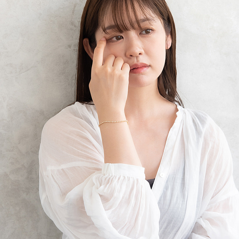 ブレスレット ニッケルフリー メタル ストーン 連爪 チェーン マグネットブレスレット