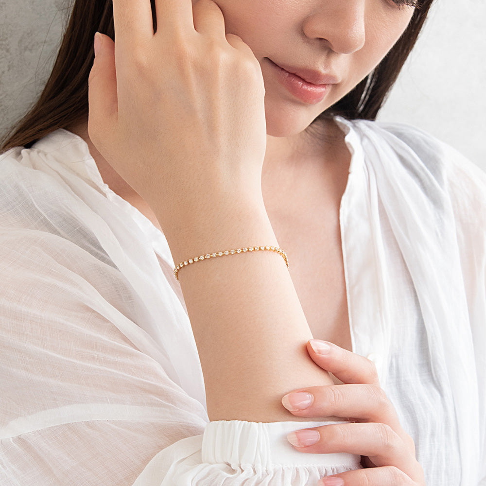 ブレスレット ニッケルフリー メタル ストーン 連爪 チェーン マグネットブレスレット