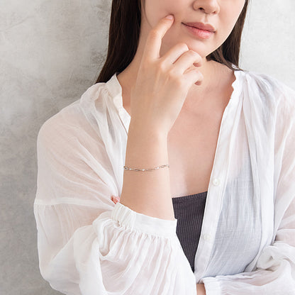 ブレスレット ニッケルフリー メタル アーモンド ストーン ドットチェーン マグネットブレスレット