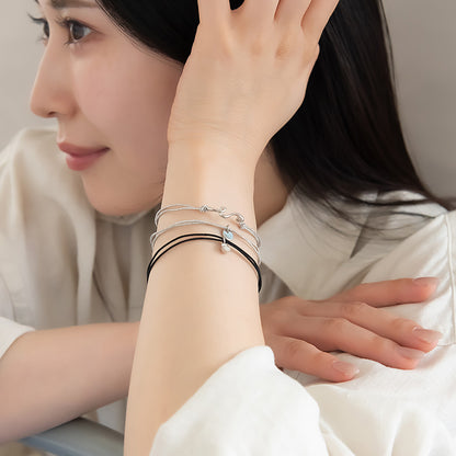 ブレスレット ANTI SHOCK 静電気軽減 ニッケルフリー メタル ループ ウェーブライン サークル ストーン ラメ糸 3本セット ゴムブレスレット