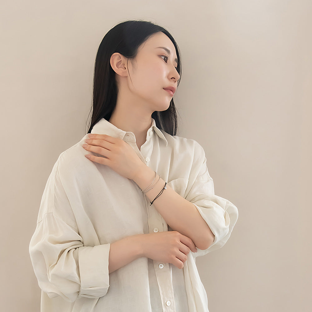 ブレスレット ANTI SHOCK 静電気軽減 ニッケルフリー メタル フィガロチェーン サークル ストーン 連爪 ラメ糸 3本セット ゴムブレスレット