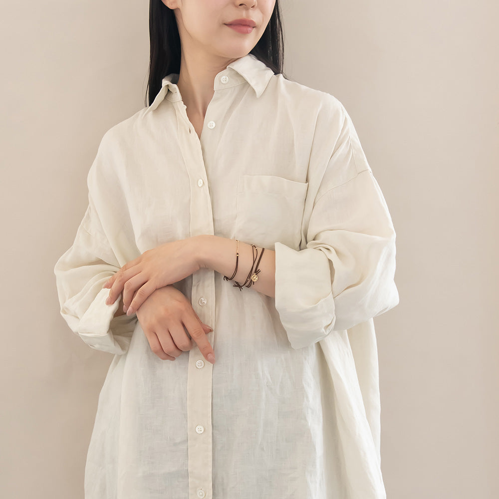 ブレスレット ANTI SHOCK 静電気軽減 ニッケルフリー メタル フィガロチェーン ビーズ コイン風 3本セット ゴムブレスレット