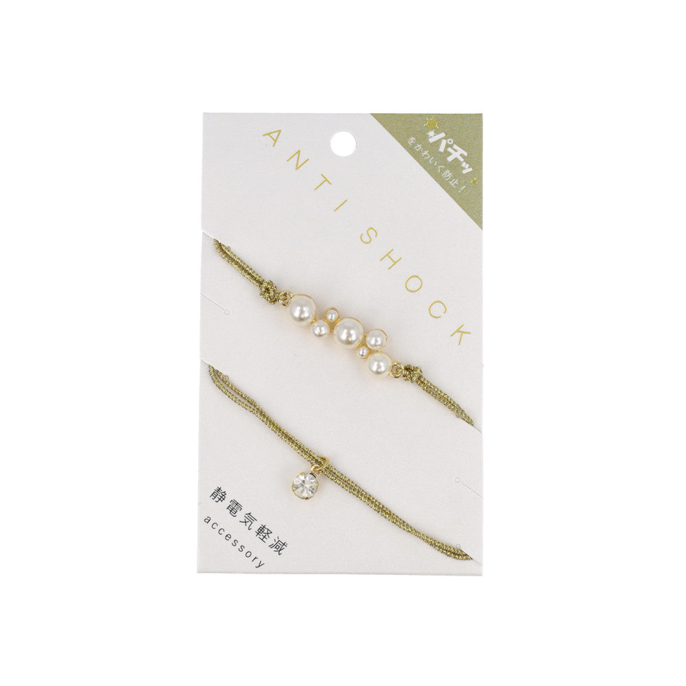 ブレスレット ANTI SHOCK 静電気軽減 ニッケルフリー メタル バブル