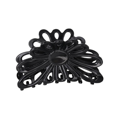 ヘアクリップ フラワー 花 透かし ベーシックカラー バンスクリップ