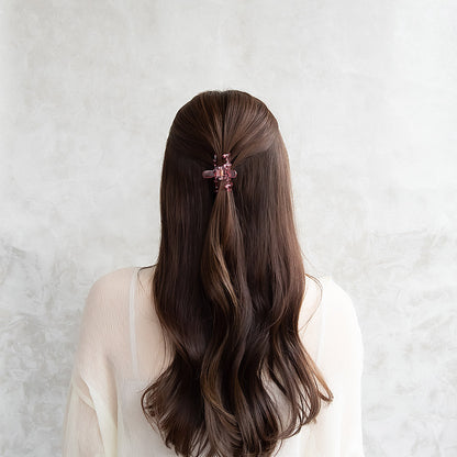 ヘアクリップ ライン クリア カラー 53mm ミニ バンスクリップ