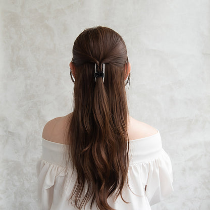 ヘアクリップ ラインストーン バンスクリップ