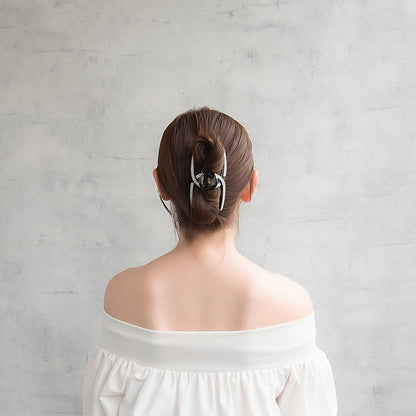 ヘアクリップ ラインストーン バンスクリップ