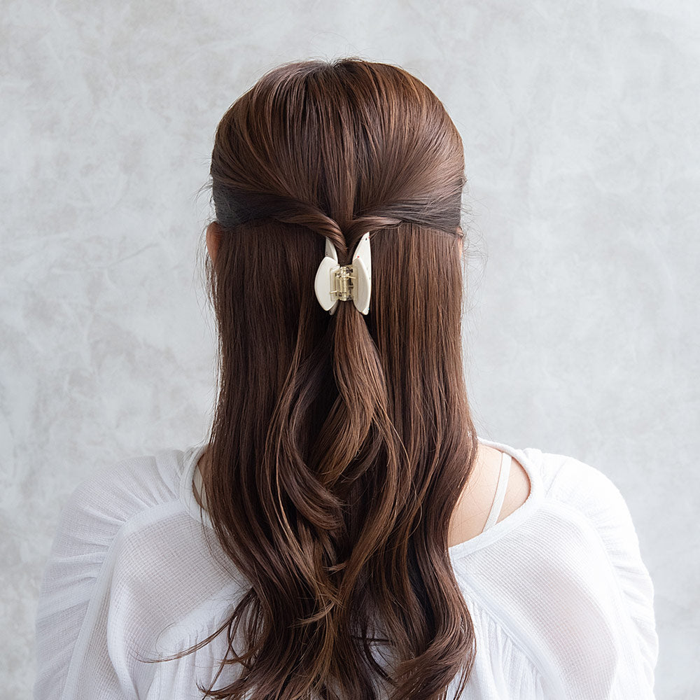 ヘアクリップ カラフル ミニ ストーン ドット ランダム バンスクリップ