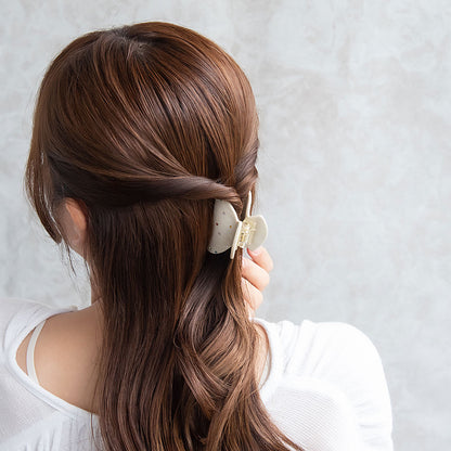 ヘアクリップ カラフル ミニ ストーン ドット ランダム バンスクリップ