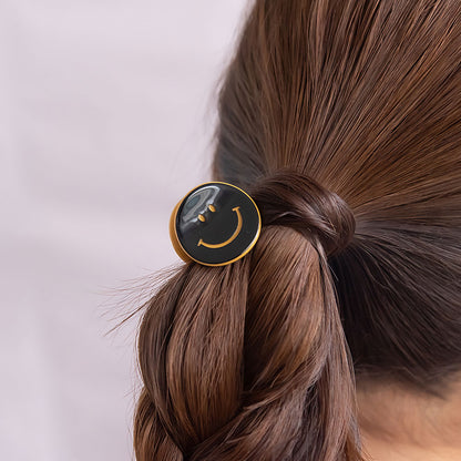 ヘアクリップ mini clip スマイル バイカラー 2個セット ミニ バンスクリップ