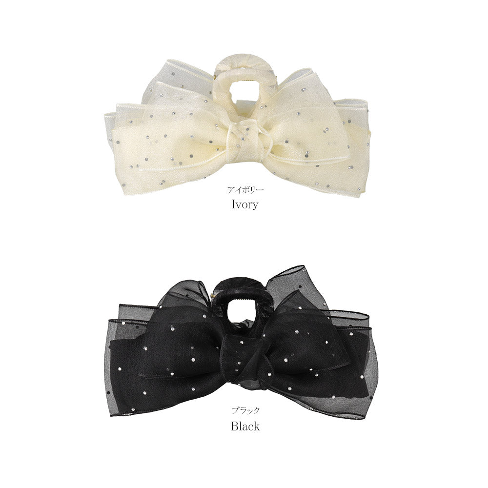 専用　SWAROVSKIバンスクリップ白 viviva2_y4379