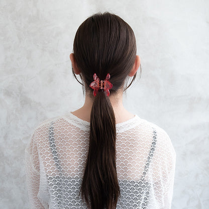 ヘアクリップ プルメリア クリア カラー バンスクリップ