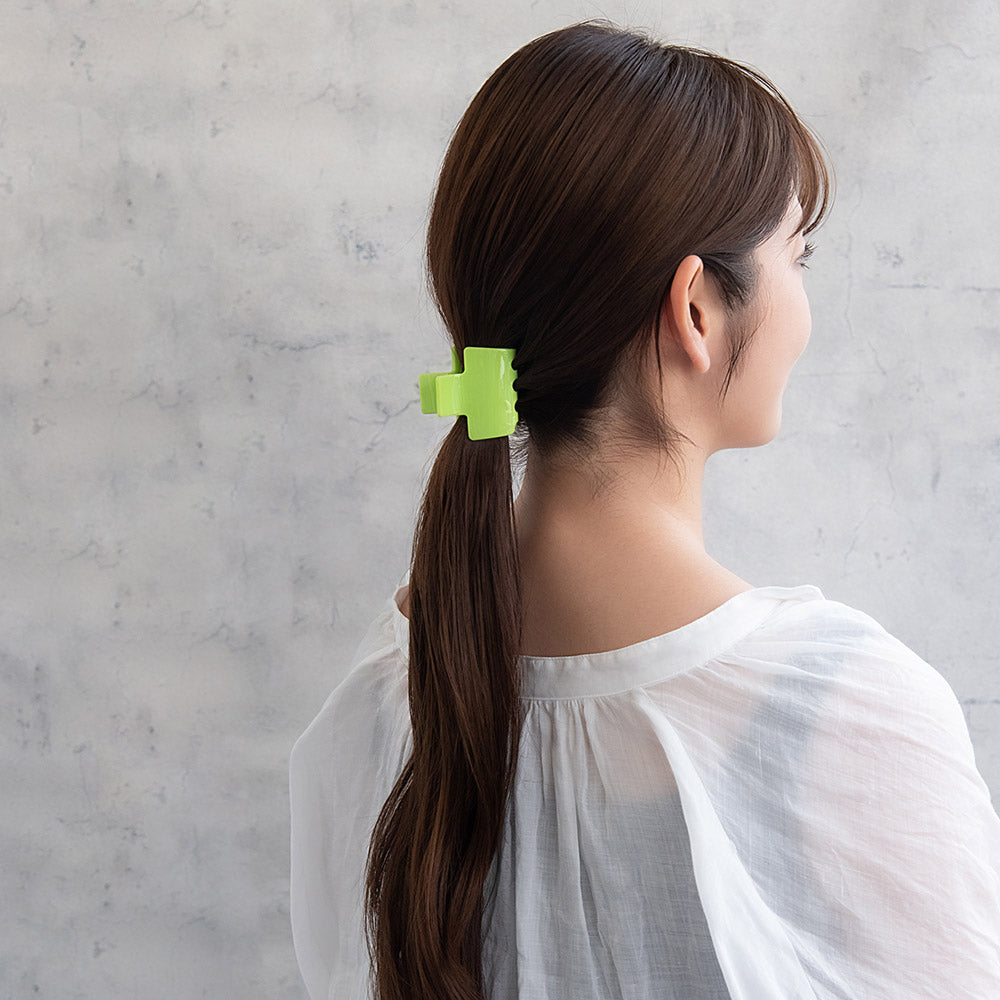 ヘアクリップ ビタミンカラー レクタングル バンスクリップ