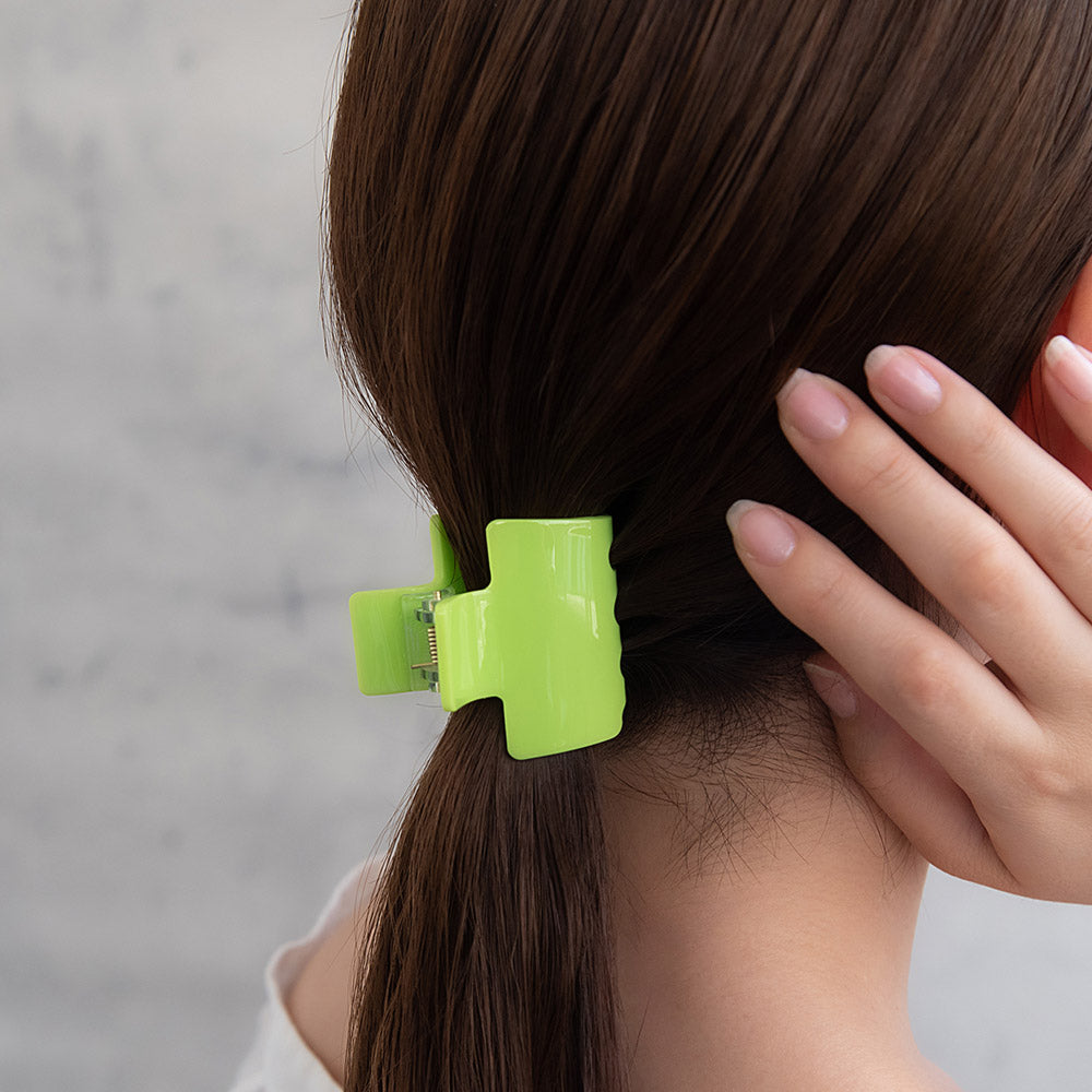 ヘアクリップ ビタミンカラー レクタングル バンスクリップ